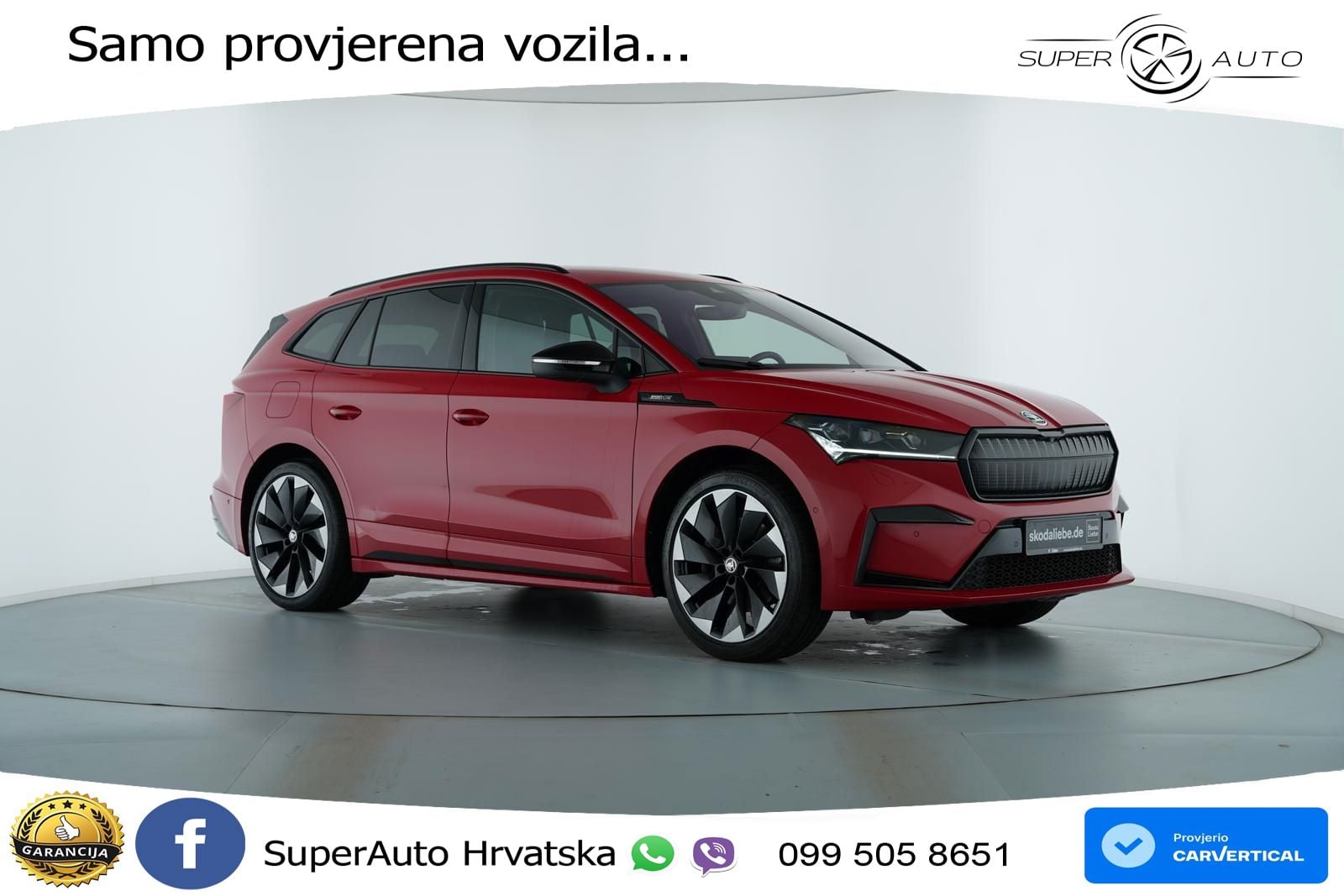 Škoda Enyaq iV 80 82 kWh (204 KS) SportLine LED+GR SJED+ACC