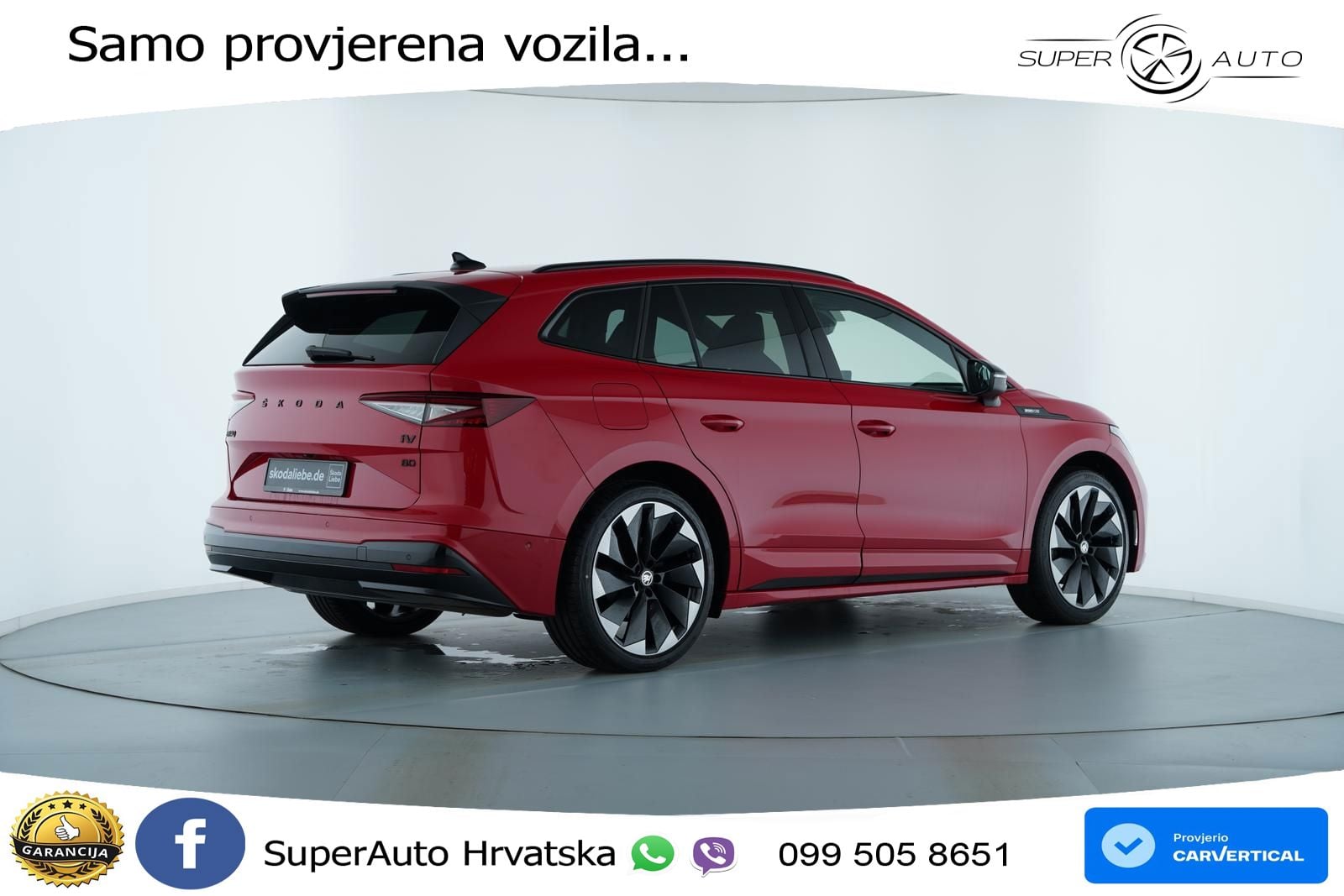 Škoda Enyaq iV 80 82 kWh (204 KS) SportLine LED+GR SJED+ACC