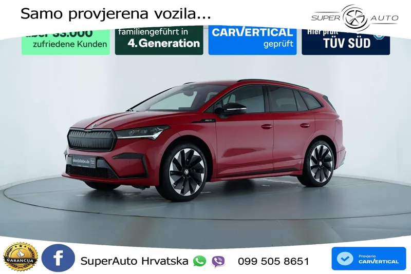 Škoda Enyaq iV 80 82 kWh (204 KS) SportLine LED+GR SJED+ACC