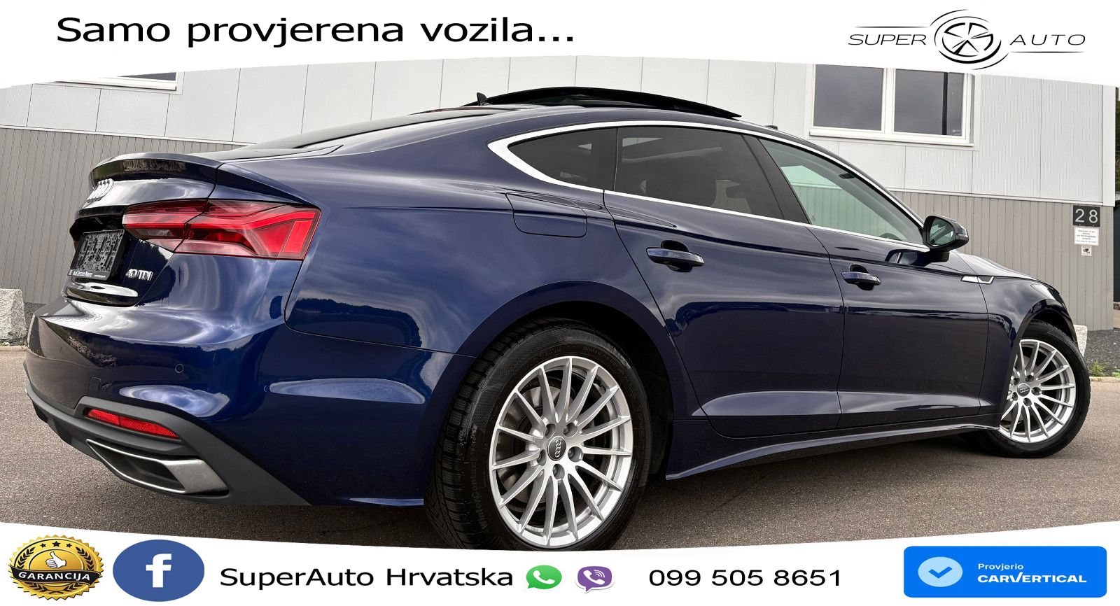 Audi A5 Sportback 40 TDI (204 KS) S tronic LED+GR SJED+ACC