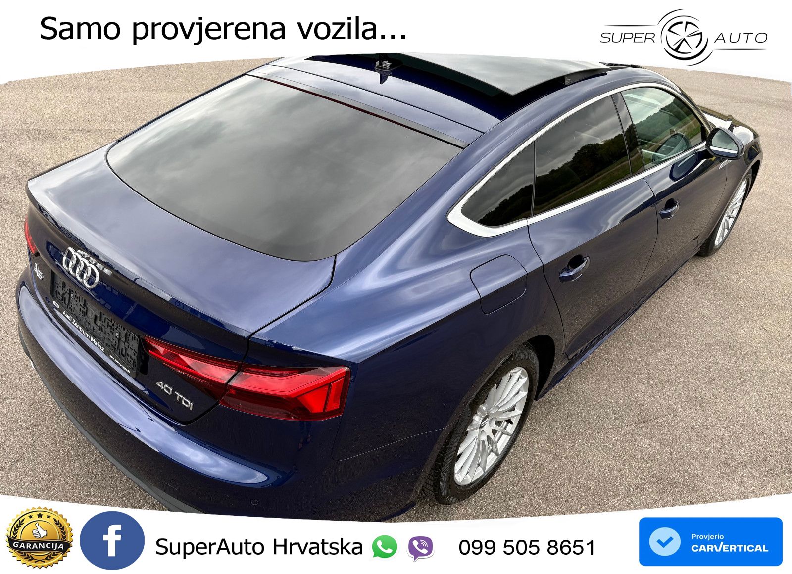 Audi A5 Sportback 40 TDI (204 KS) S tronic LED+GR SJED+ACC