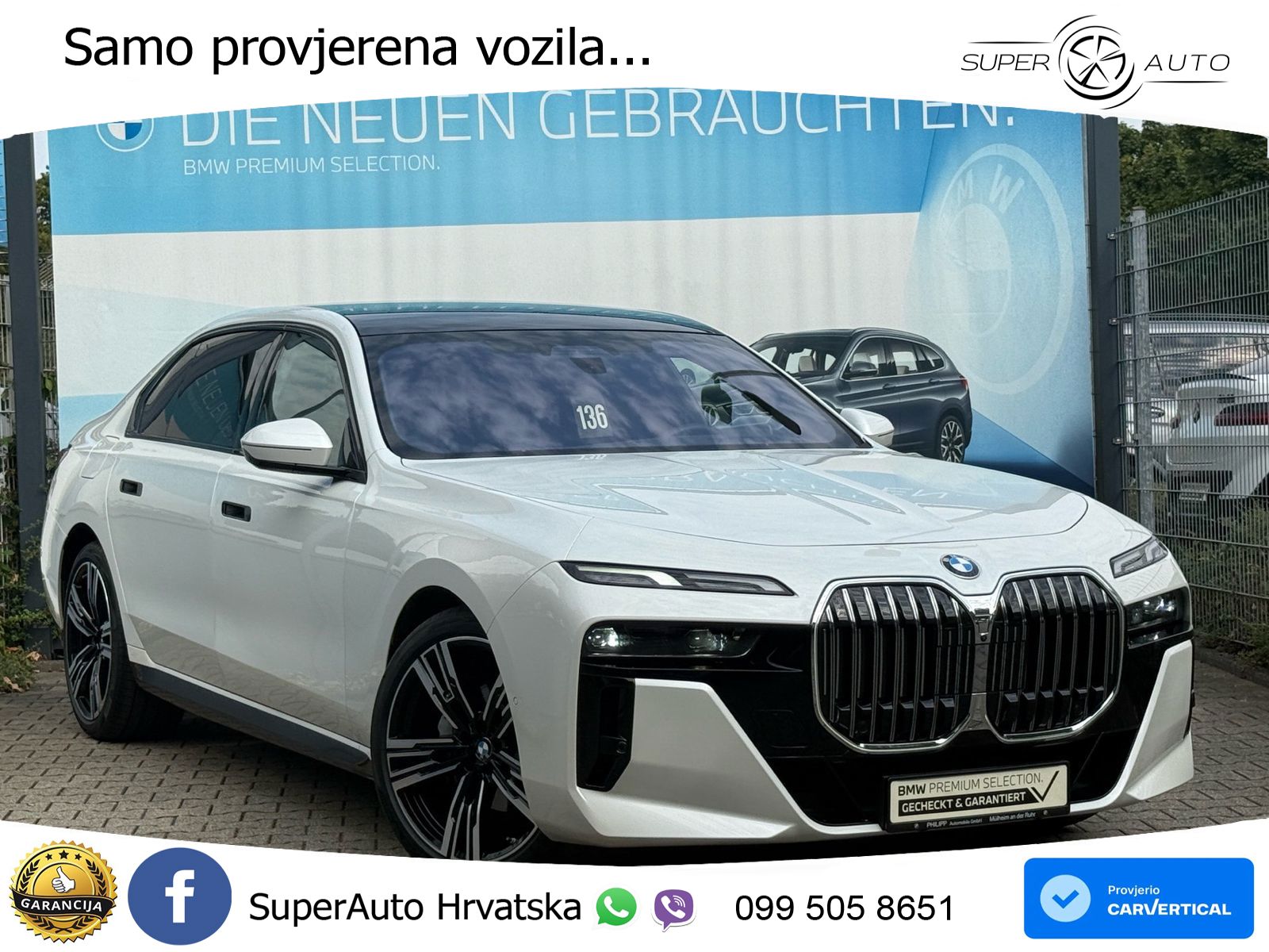 BMW 740d (299 KS) xDrive Steptronic M Sport ZRAČNI+ACC+GR SJED+KAM+PANO