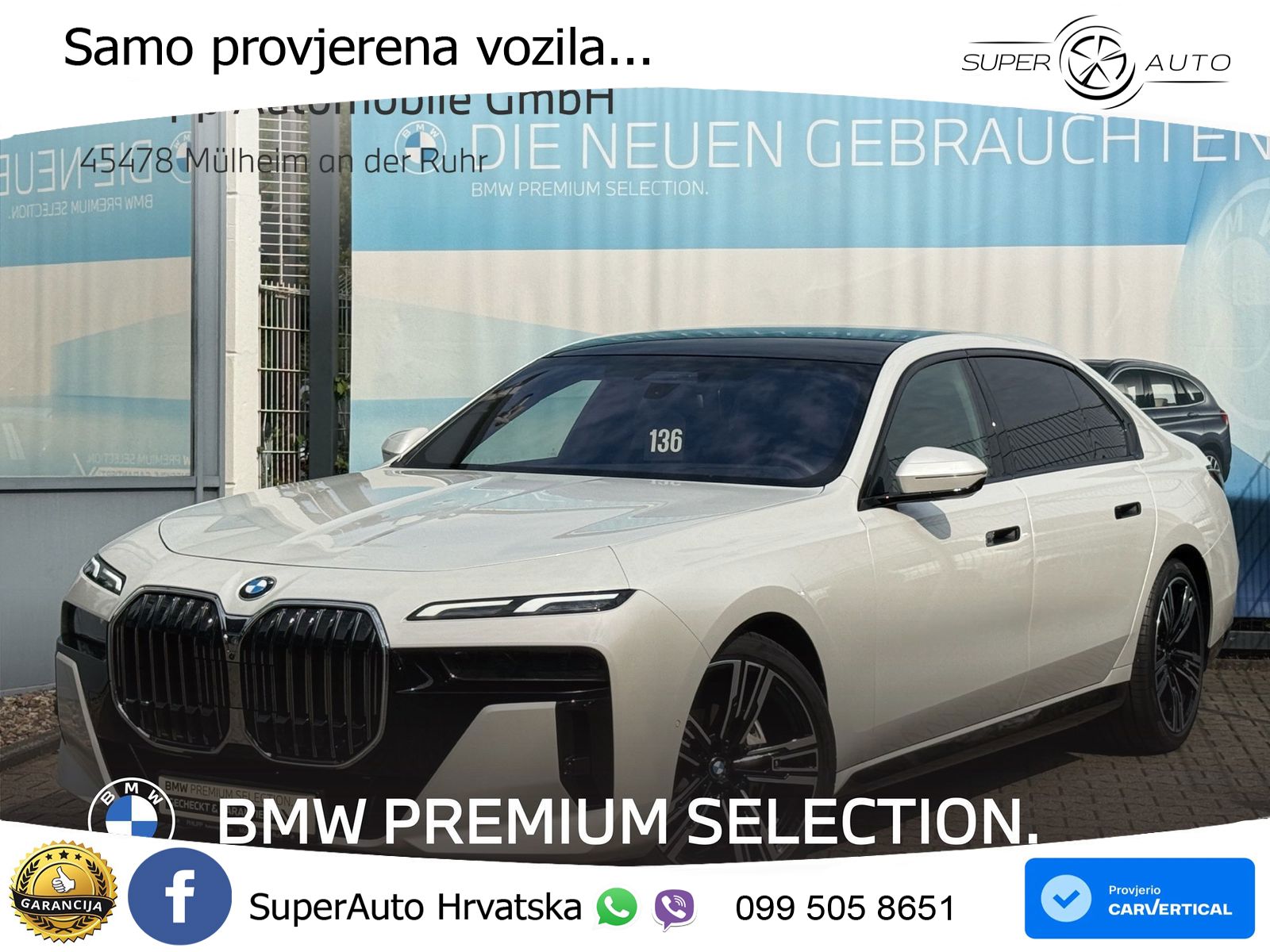 BMW 740d (299 KS) xDrive Steptronic M Sport ZRAČNI+ACC+GR SJED+KAM+PANO