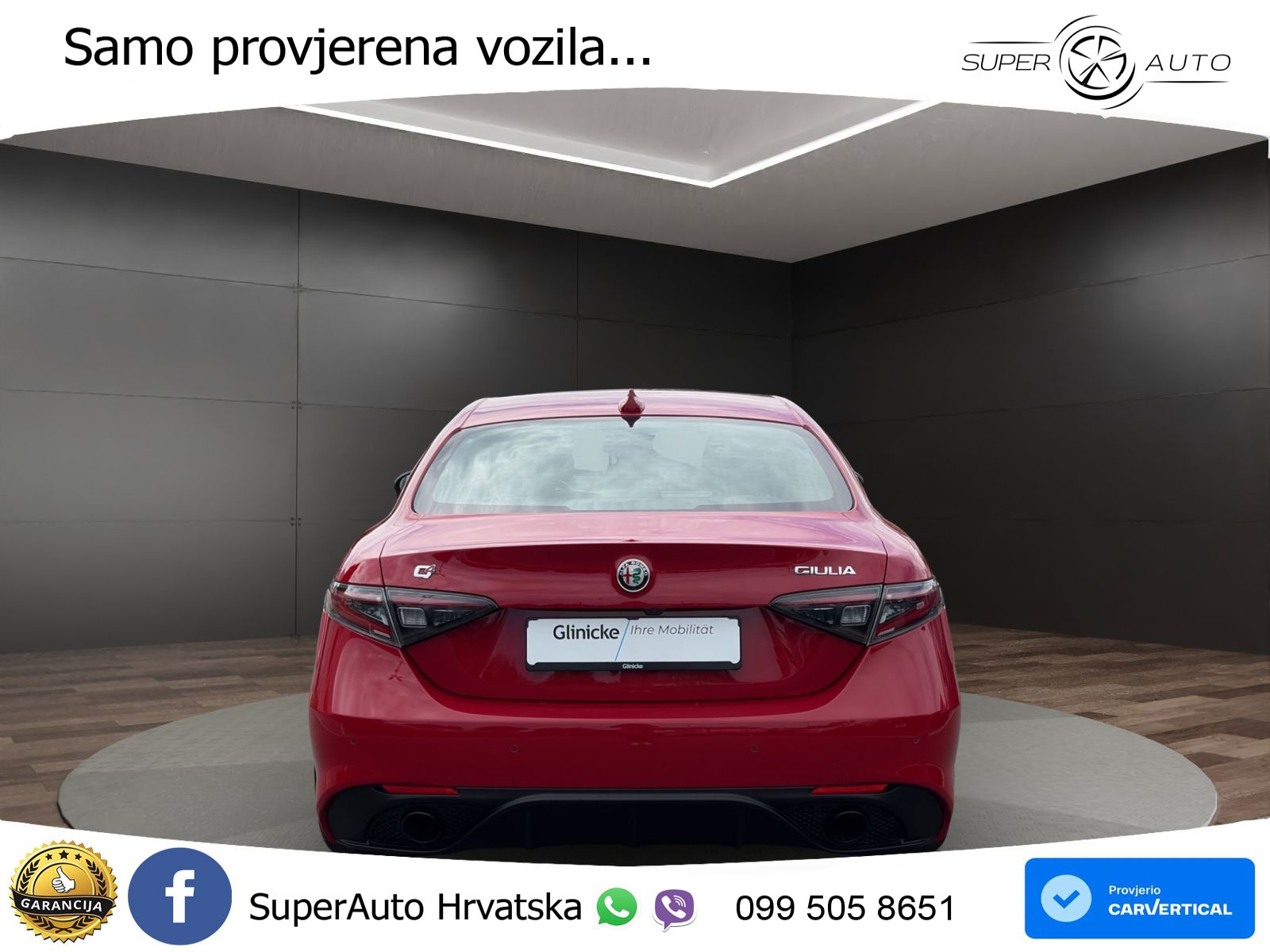 Alfa Romeo Giulia 2.0 Turbo (280 KS) Q4 Automatic LED+GR SJED+ACC