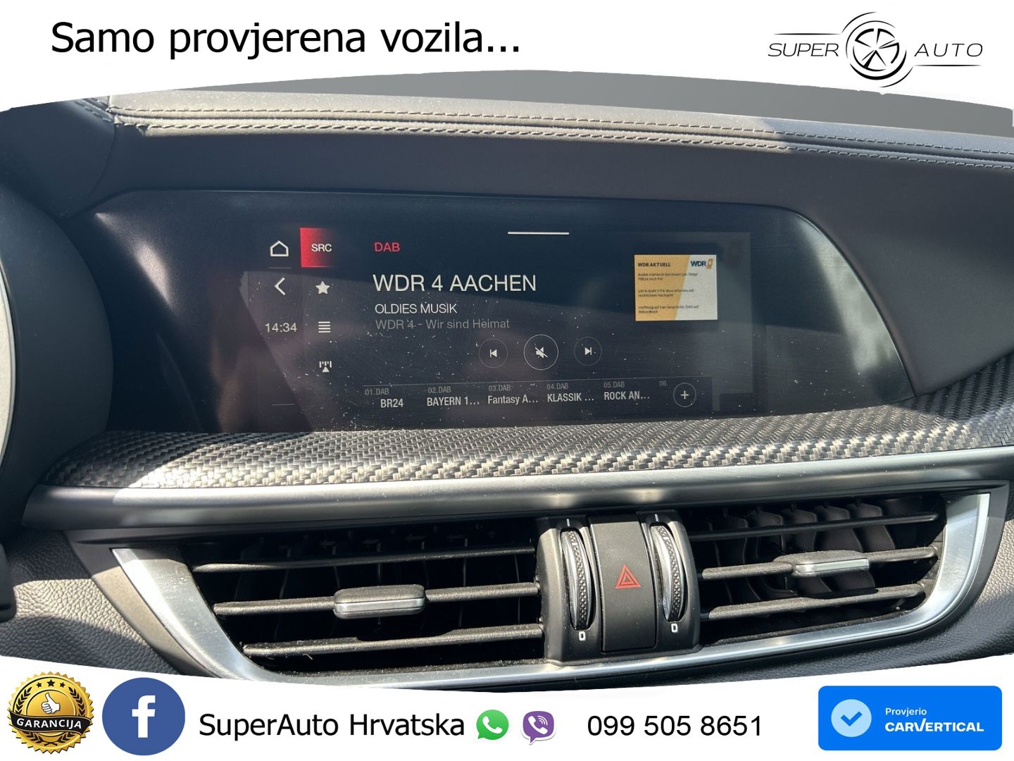 Alfa Romeo Stelvio Quadrifoglio 2.9 V6 Bi-Turbo (520 KS) Q4 Automatic LED+GR SJED+ACC