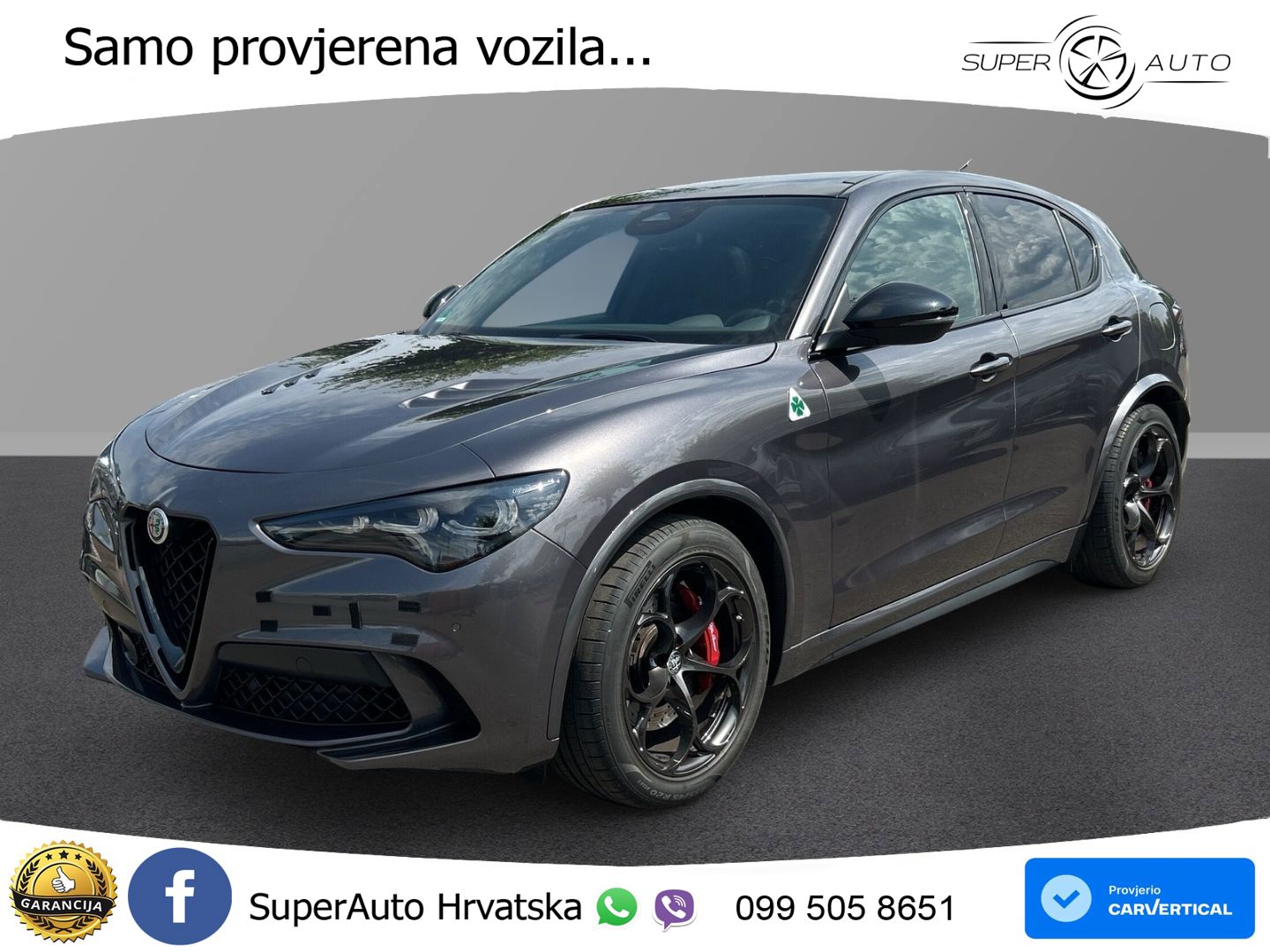 Alfa Romeo Stelvio Quadrifoglio 2.9 V6 Bi-Turbo (520 KS) Q4 Automatic LED+GR SJED+ACC