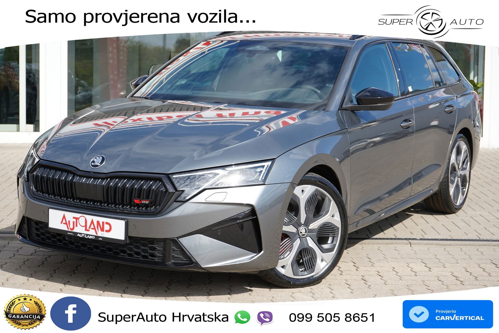 Škoda Octavia Combi RS 2.0 TSI (265 KS) DSG LED+GR SJED+ACC