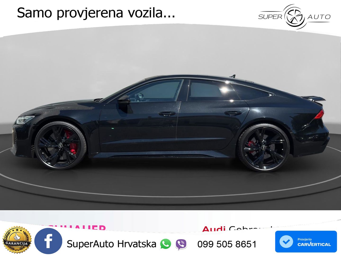 Audi RS7 4.0 TFSI V8 (600 KS) quattro tiptronic ZRAČNI+ACC+GR SJED+KAM+PANO