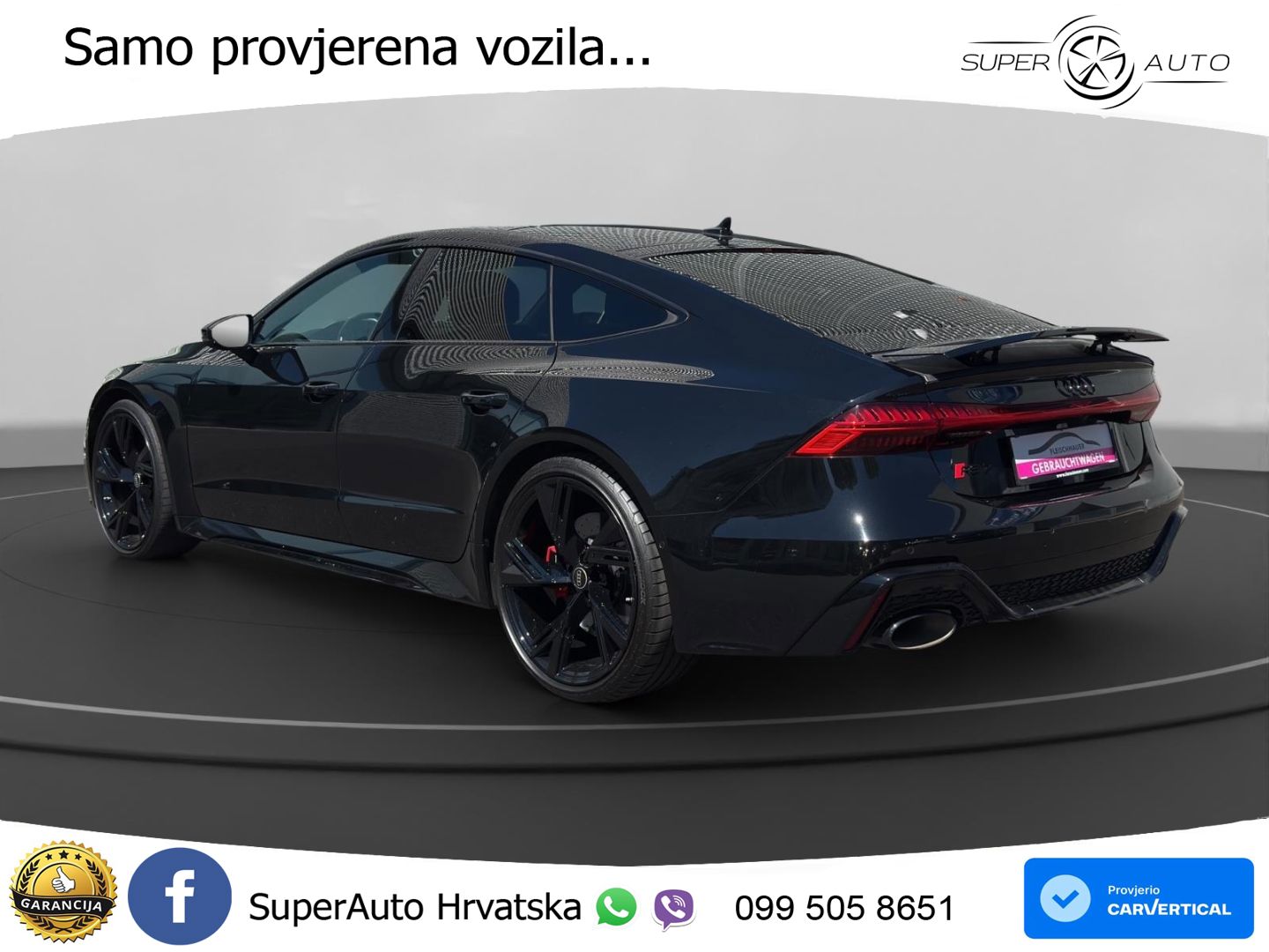 Audi RS7 4.0 TFSI V8 (600 KS) quattro tiptronic ZRAČNI+ACC+GR SJED+KAM+PANO