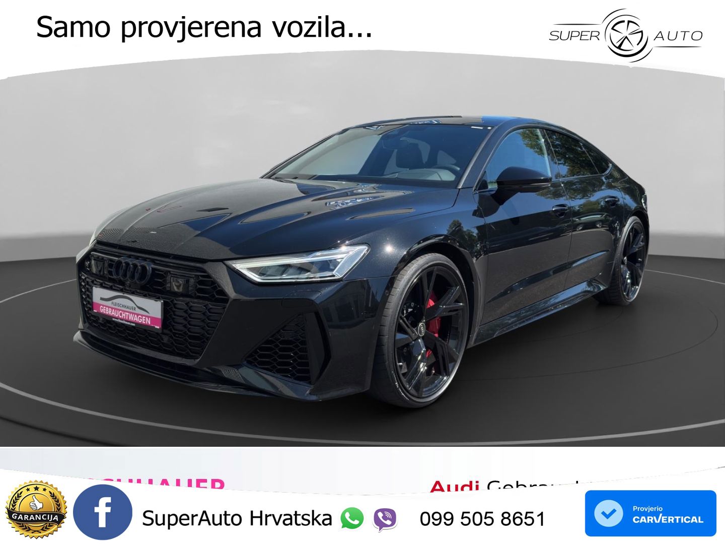Audi RS7 4.0 TFSI V8 (600 KS) quattro tiptronic ZRAČNI+ACC+GR SJED+KAM+PANO