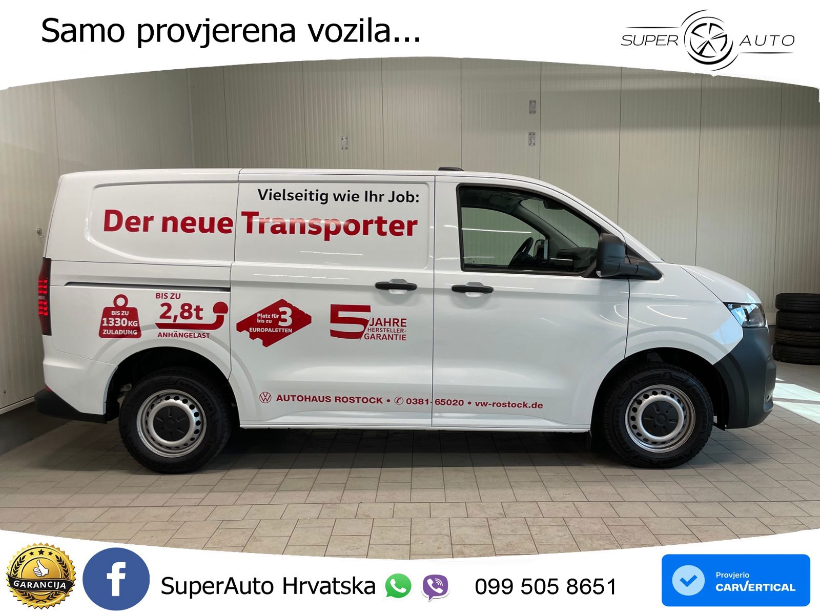 Volkswagen T7 Transporter Kasten 2.0 TDI AHK TEMPOMAT LED 110 KS
