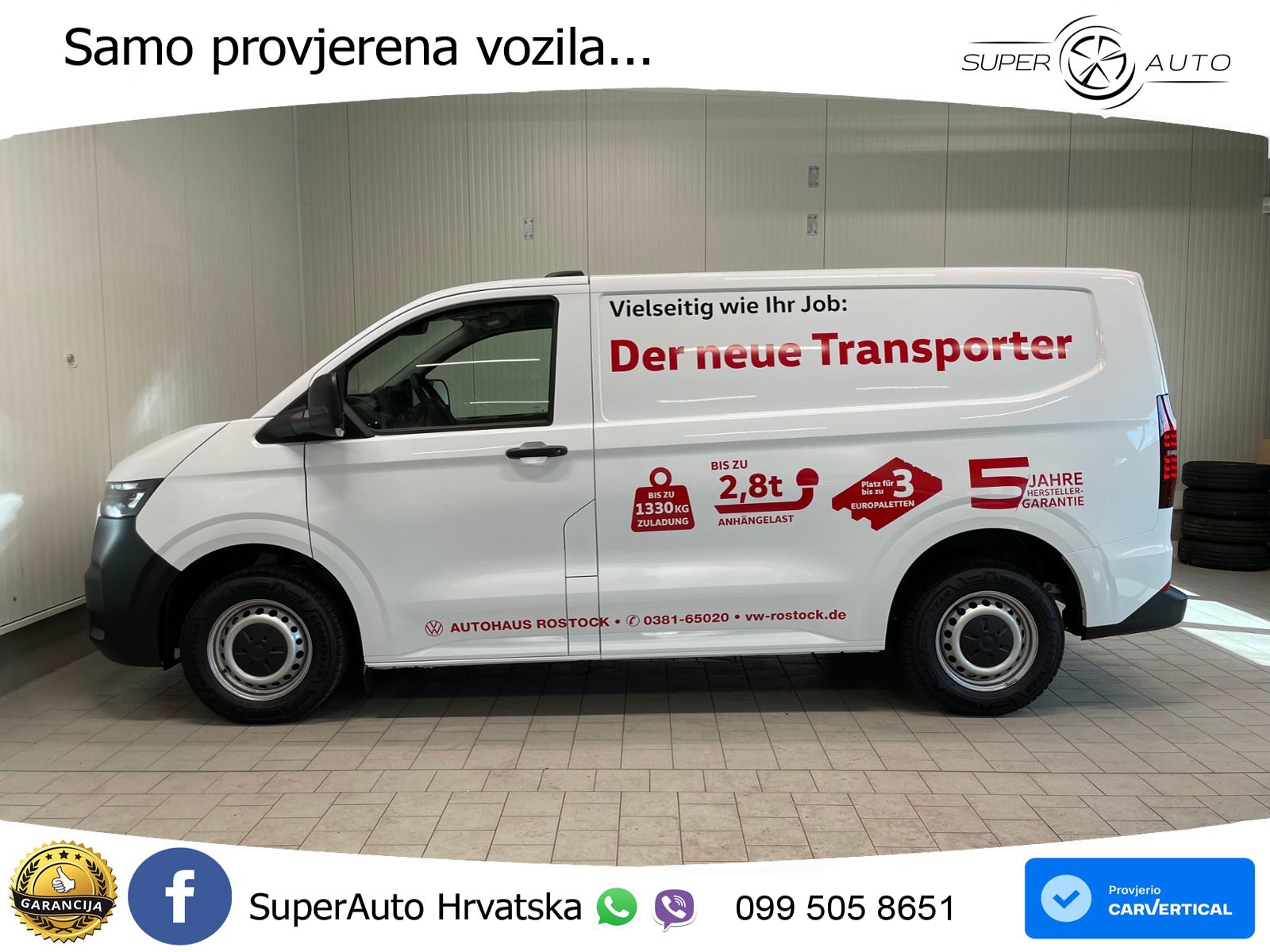 Volkswagen T7 Transporter Kasten 2.0 TDI AHK TEMPOMAT LED 110 KS