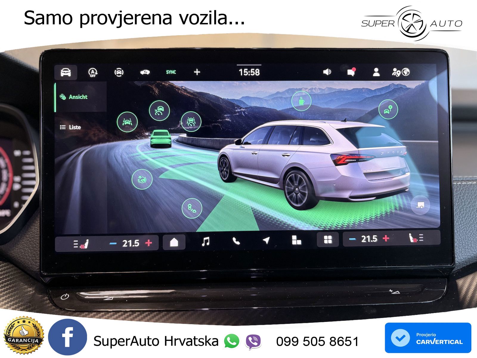 Škoda Octavia Combi 1.5 TSI (150 KS) DSG SportLine MATRIX+GR SJED+KAM