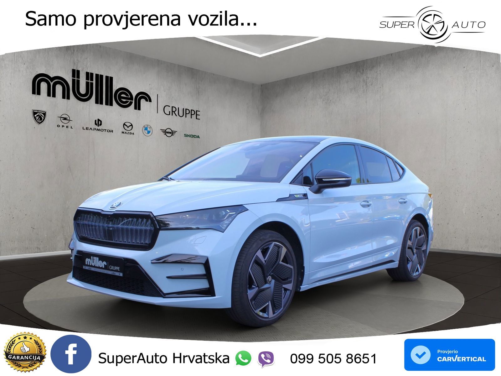 Škoda Enyaq Coupe iV RS 82 kWh (299 KS) AWD Lounge MATRIX+GR SJED+KAM