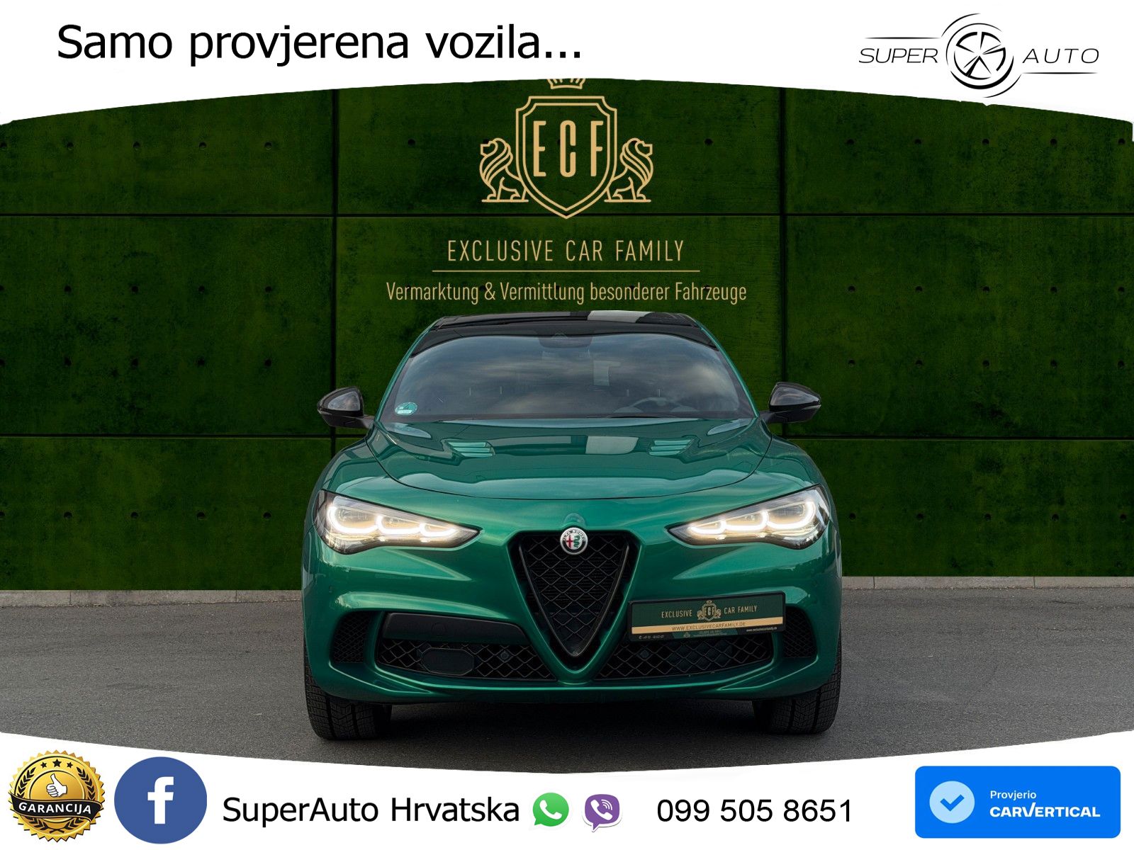 Alfa Romeo Stelvio Quadrifoglio 2.9 V6 Bi-Turbo (520 KS) Q4 Automatic LED+GR SJED+ACC