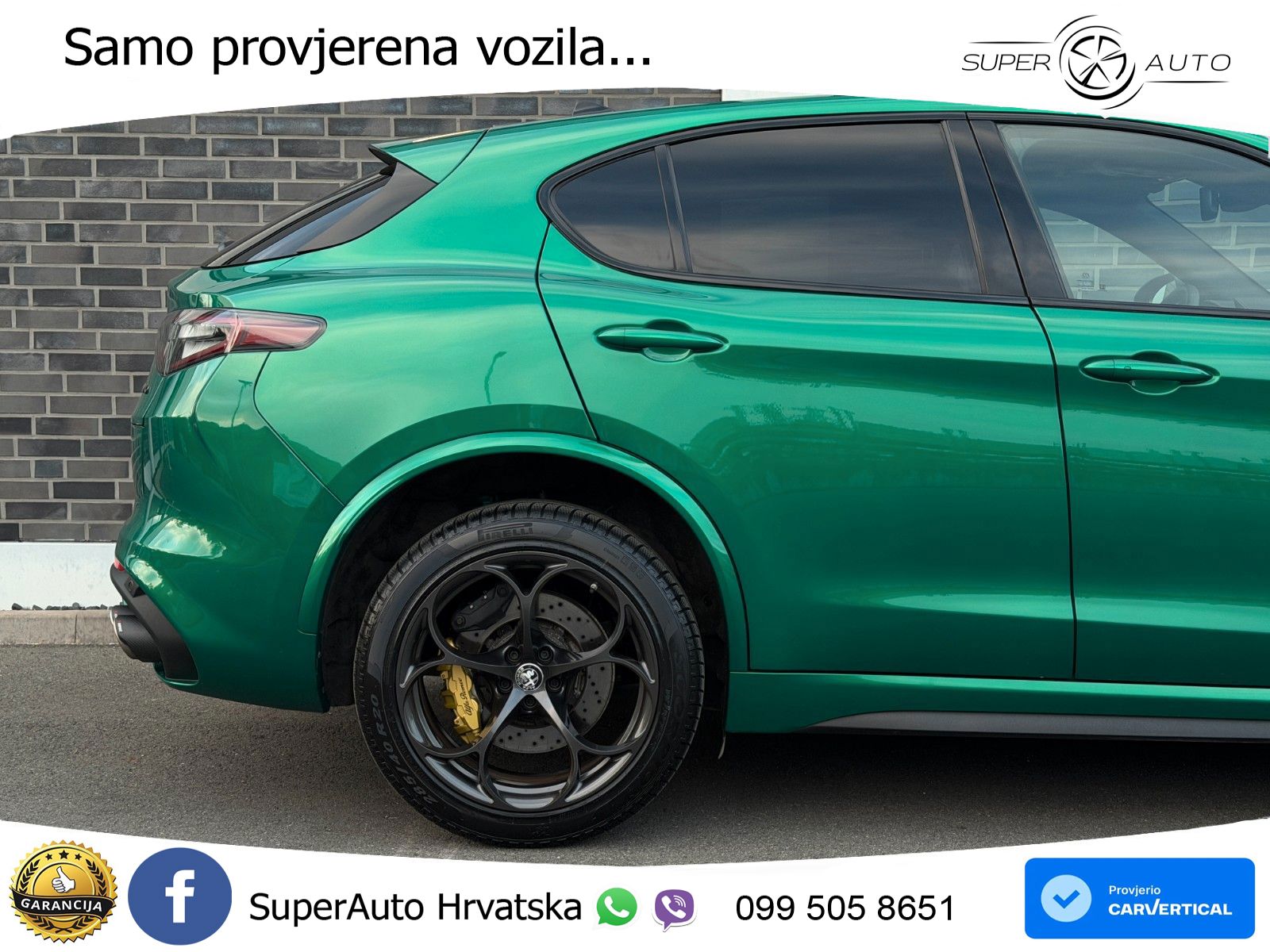 Alfa Romeo Stelvio Quadrifoglio 2.9 V6 Bi-Turbo (520 KS) Q4 Automatic LED+GR SJED+ACC