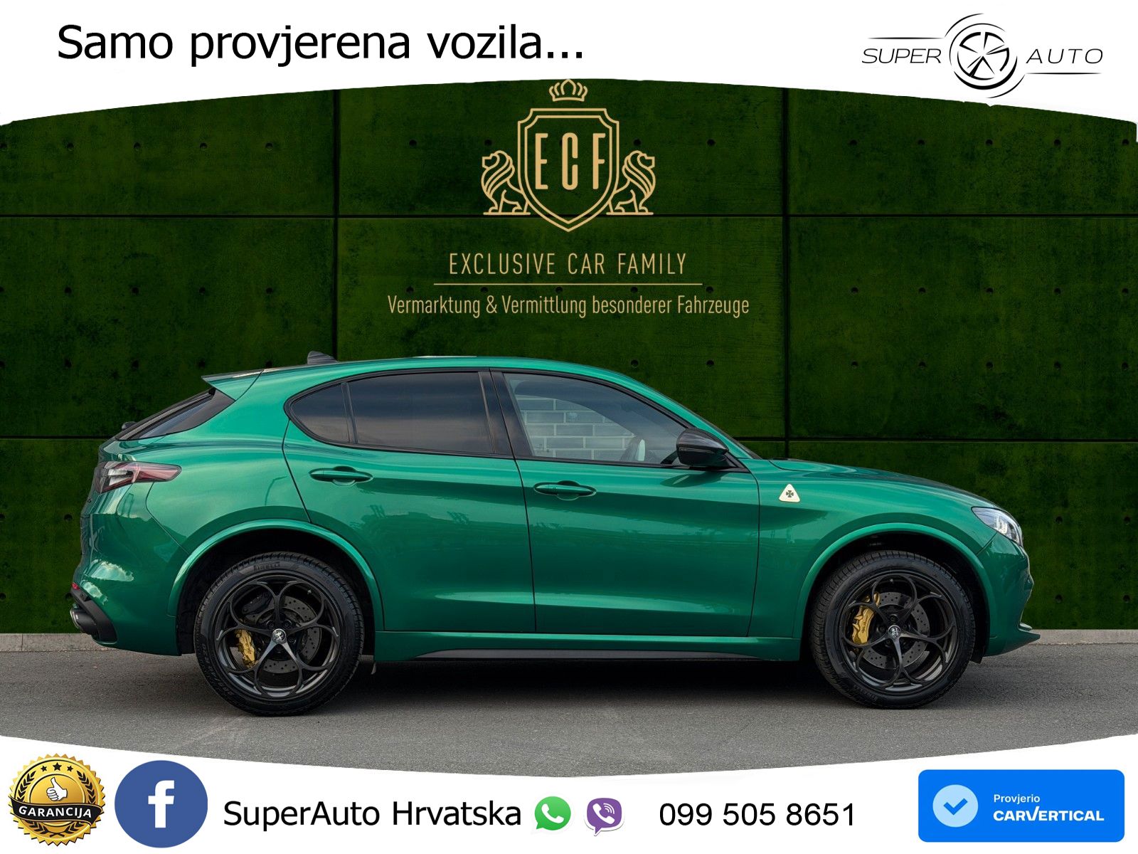 Alfa Romeo Stelvio Quadrifoglio 2.9 V6 Bi-Turbo (520 KS) Q4 Automatic LED+GR SJED+ACC