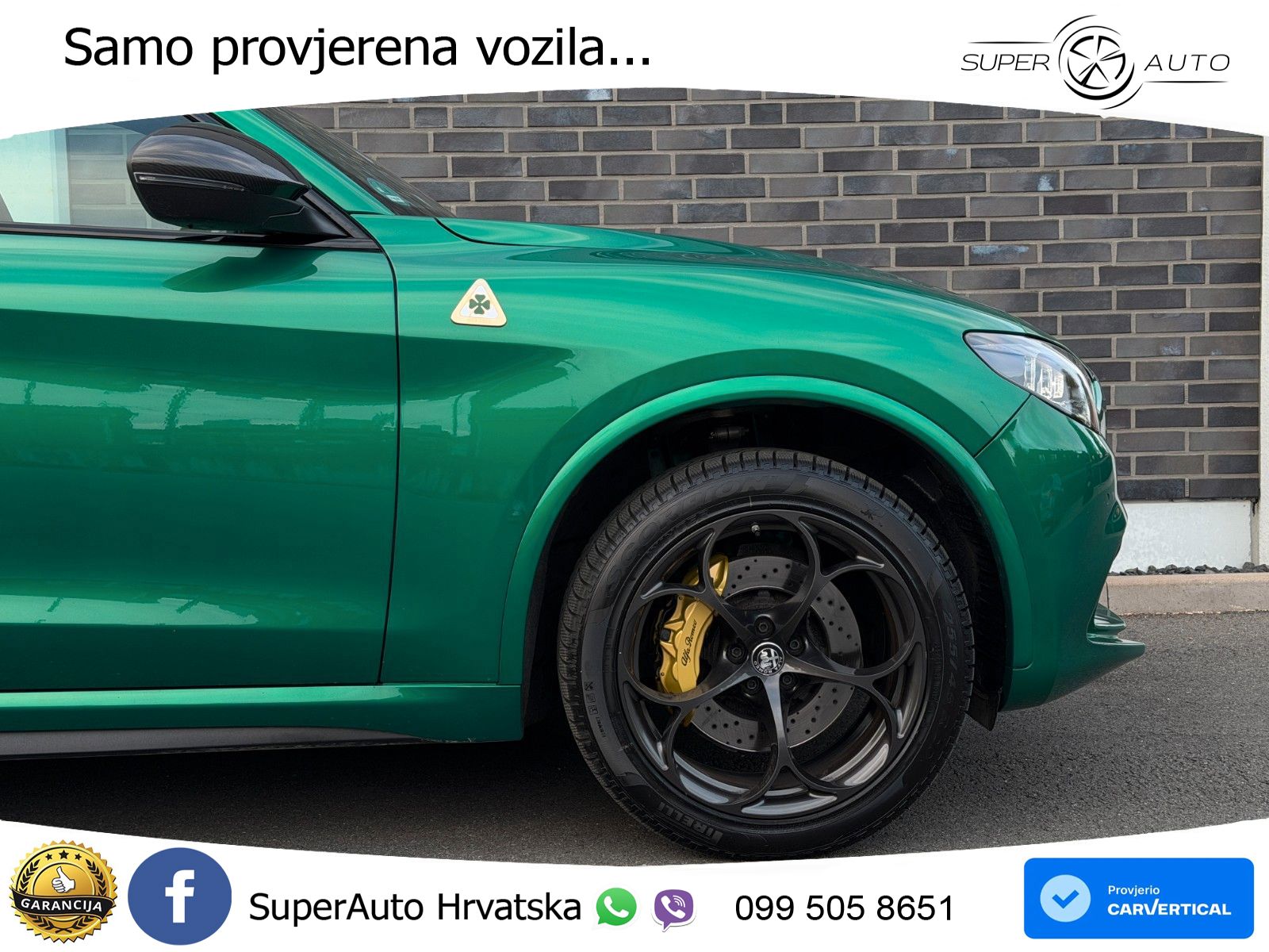 Alfa Romeo Stelvio Quadrifoglio 2.9 V6 Bi-Turbo (520 KS) Q4 Automatic LED+GR SJED+ACC