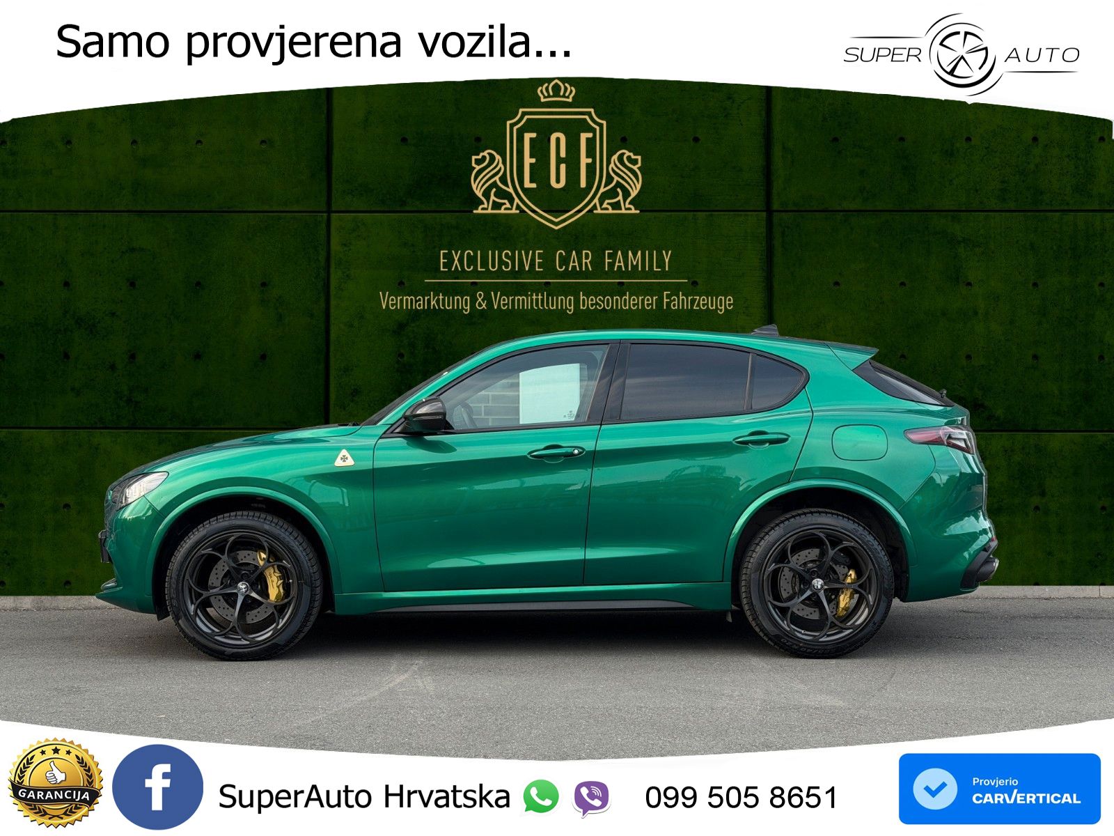 Alfa Romeo Stelvio Quadrifoglio 2.9 V6 Bi-Turbo (520 KS) Q4 Automatic LED+GR SJED+ACC