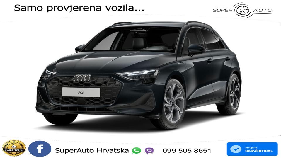 Audi A3 40 TFSIe (204 KS) S tronic LED+GR SJED+ACC