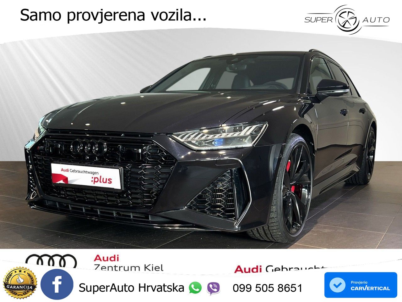 Audi RS6 Avant 4.0 TFSI V8 (600 KS) quattro Tiptronic ZRAČNI+ACC+GR SJED+KAM+PANO