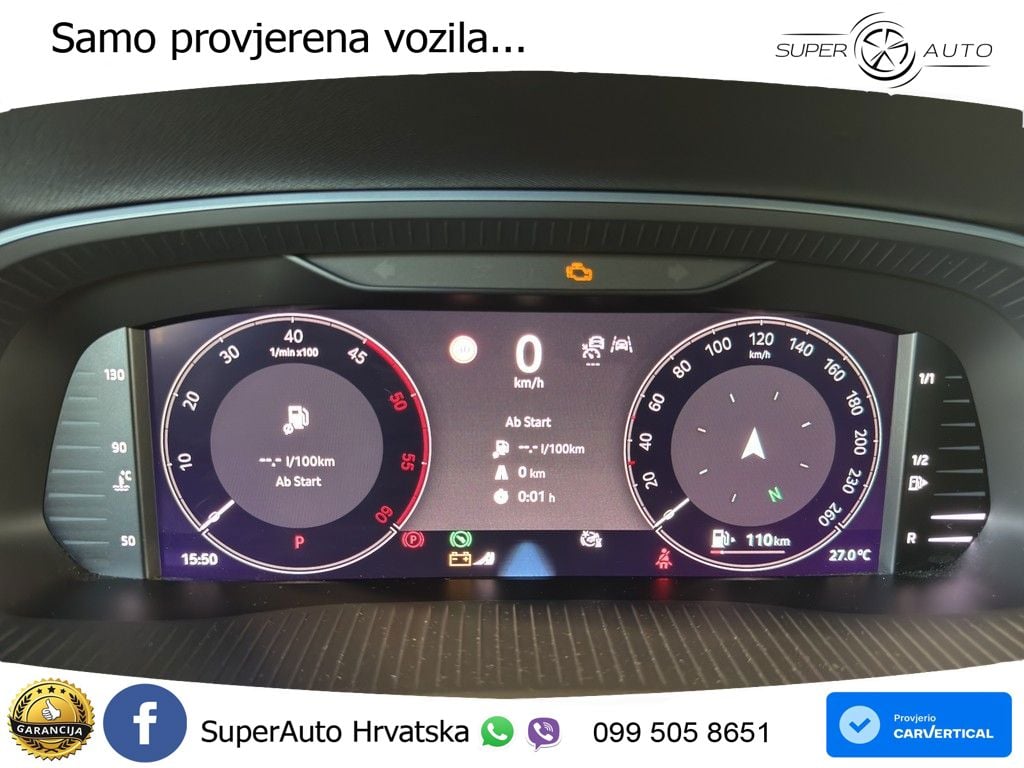 Škoda Octavia Combi 2.0 TDI (150 KS) DSG Selection MATRIX+GR SJED+KAM