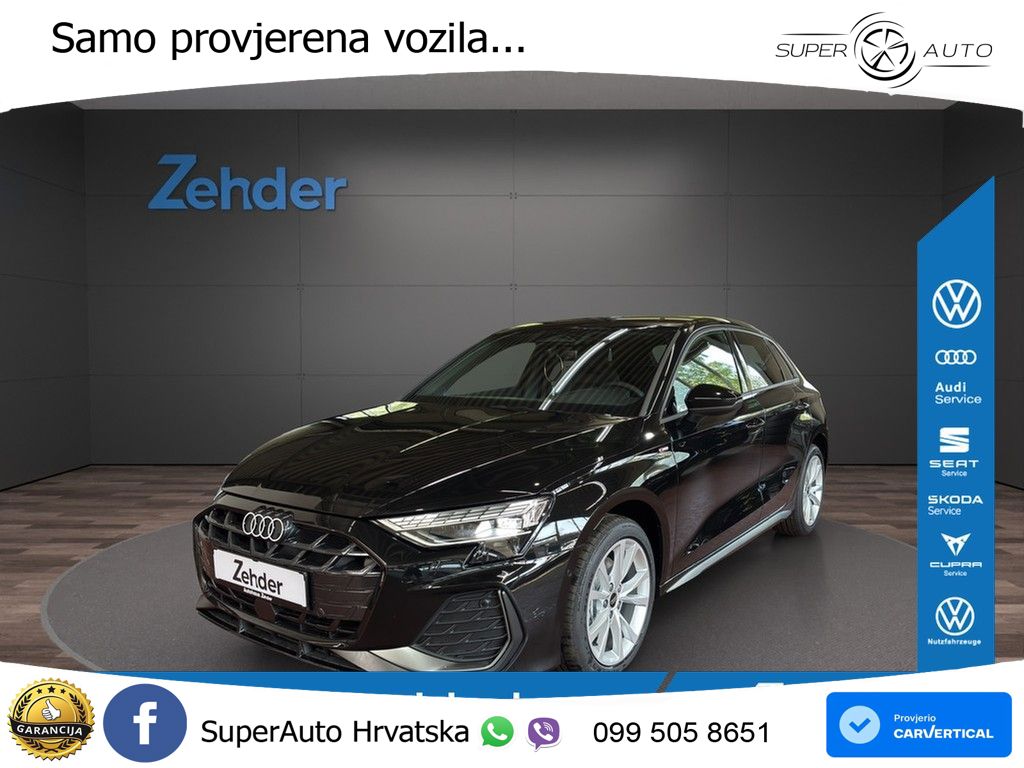 Audi A3 Sportback 40 TFSI (204 KS) quattro S tronic MATRIX+GR SJED+KAM