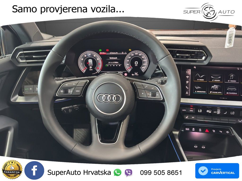 Audi A3 Sportback 40 TFSI (204 KS) quattro S tronic MATRIX+GR SJED+KAM