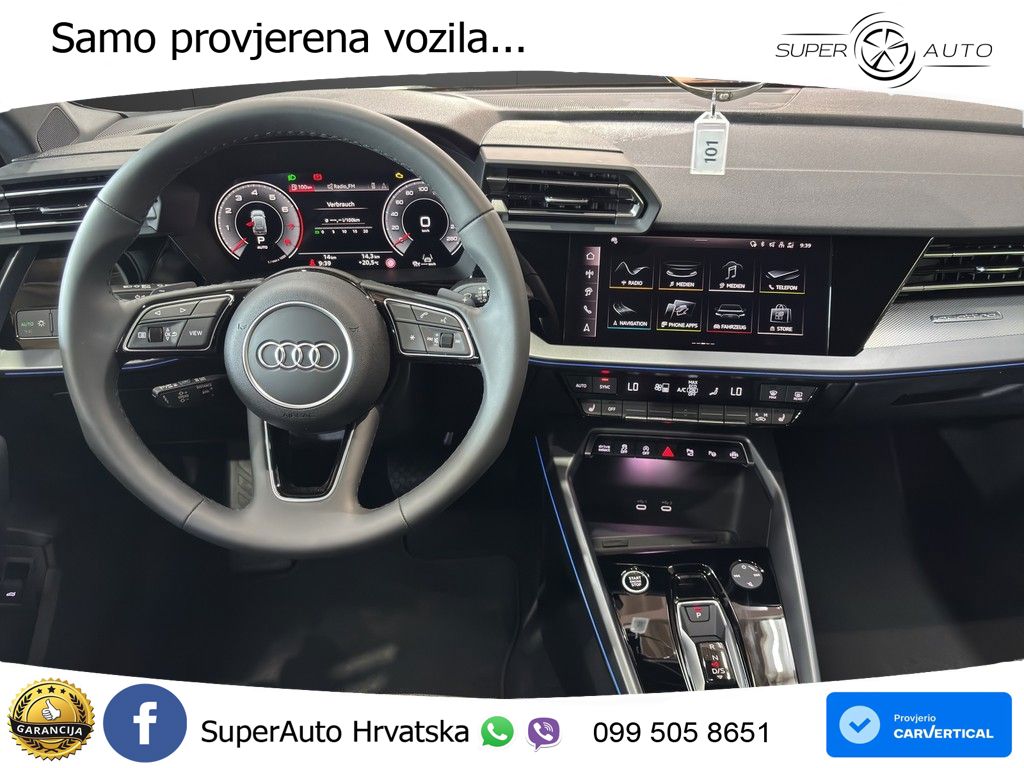 Audi A3 Sportback 40 TFSI (204 KS) quattro S tronic MATRIX+GR SJED+KAM
