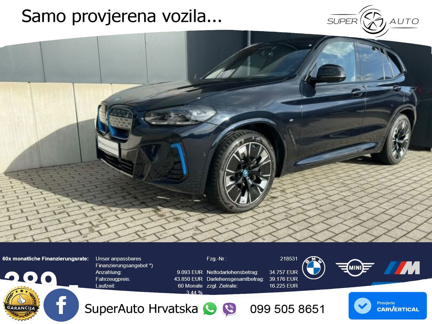 BMW iX3 80 kWh (286 KS) M Sport