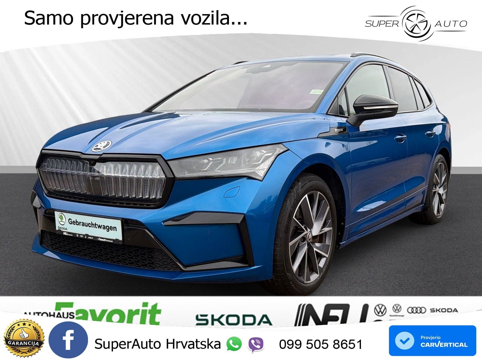 Škoda Enyaq iV 80 82 kWh (204 KS) SportLine LED+GR SJED+ACC