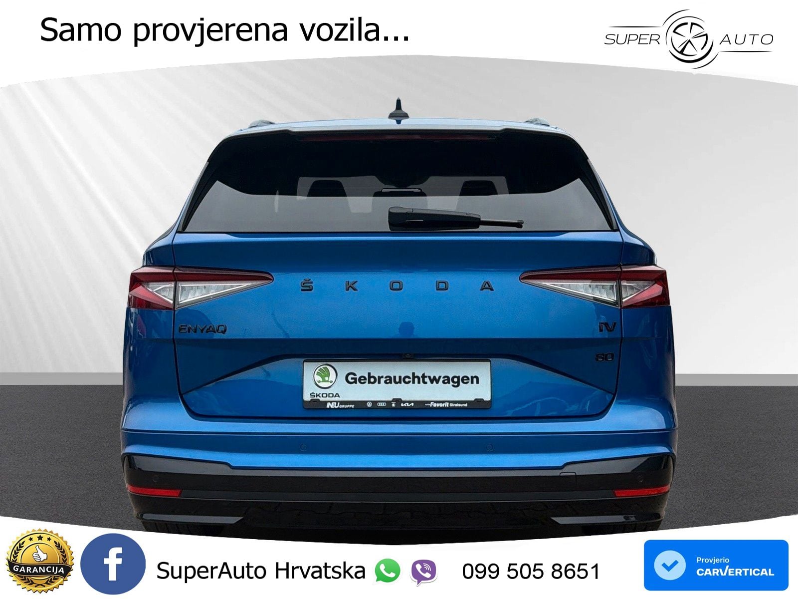 Škoda Enyaq iV 80 82 kWh (204 KS) SportLine LED+GR SJED+ACC