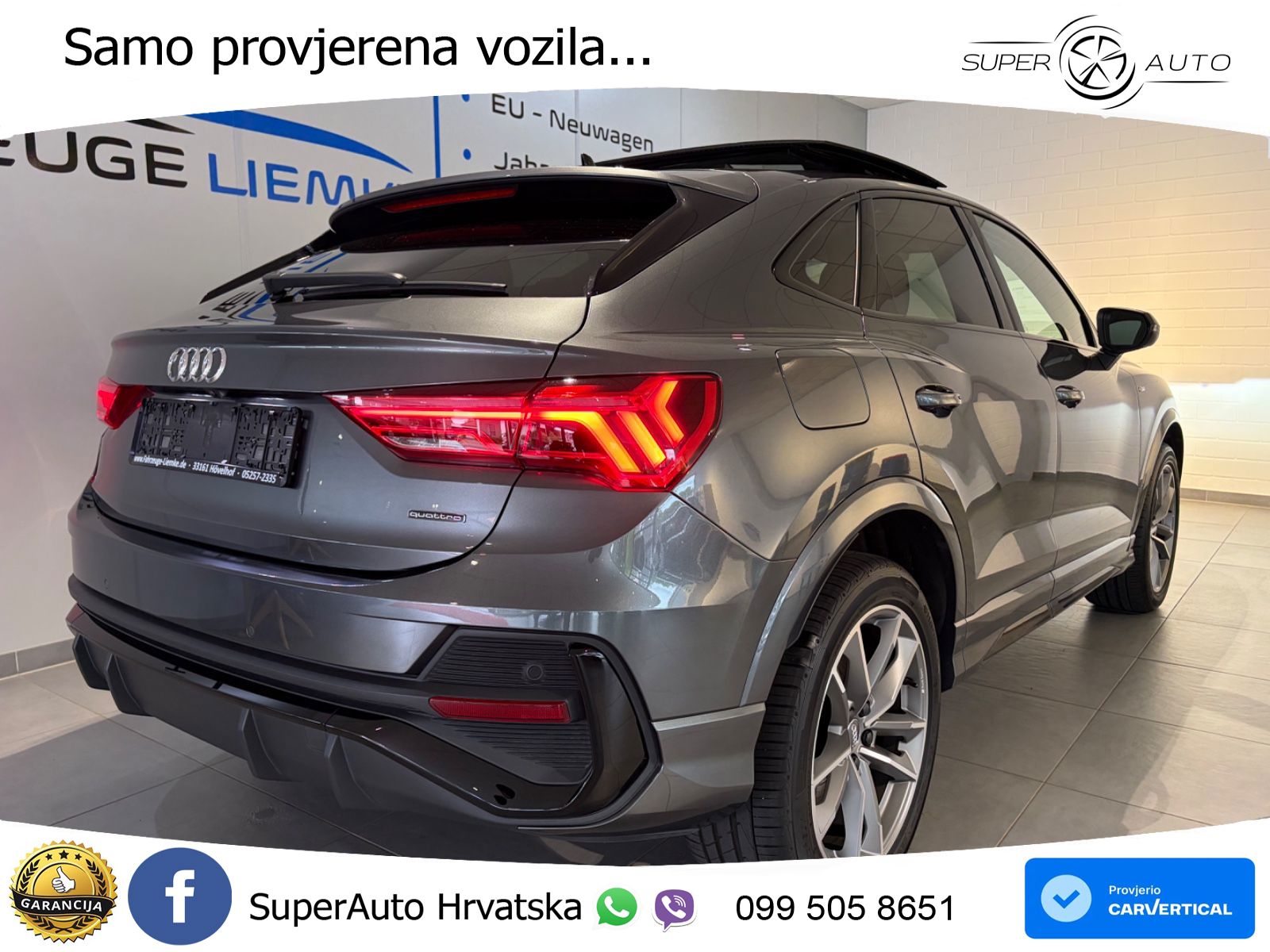Audi Q3 II Sportback 45 TFSI (230 KS) quattro S tronic S line LED+GR SJED+ACC