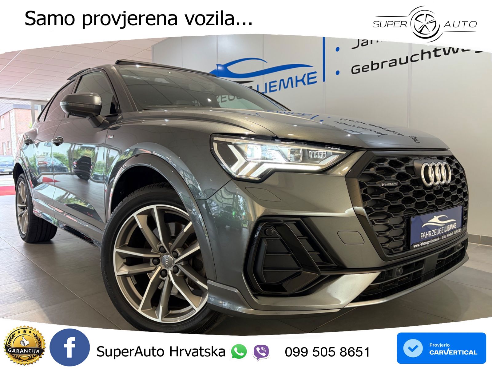 Audi Q3 II Sportback 45 TFSI (230 KS) quattro S tronic S line LED+GR SJED+ACC
