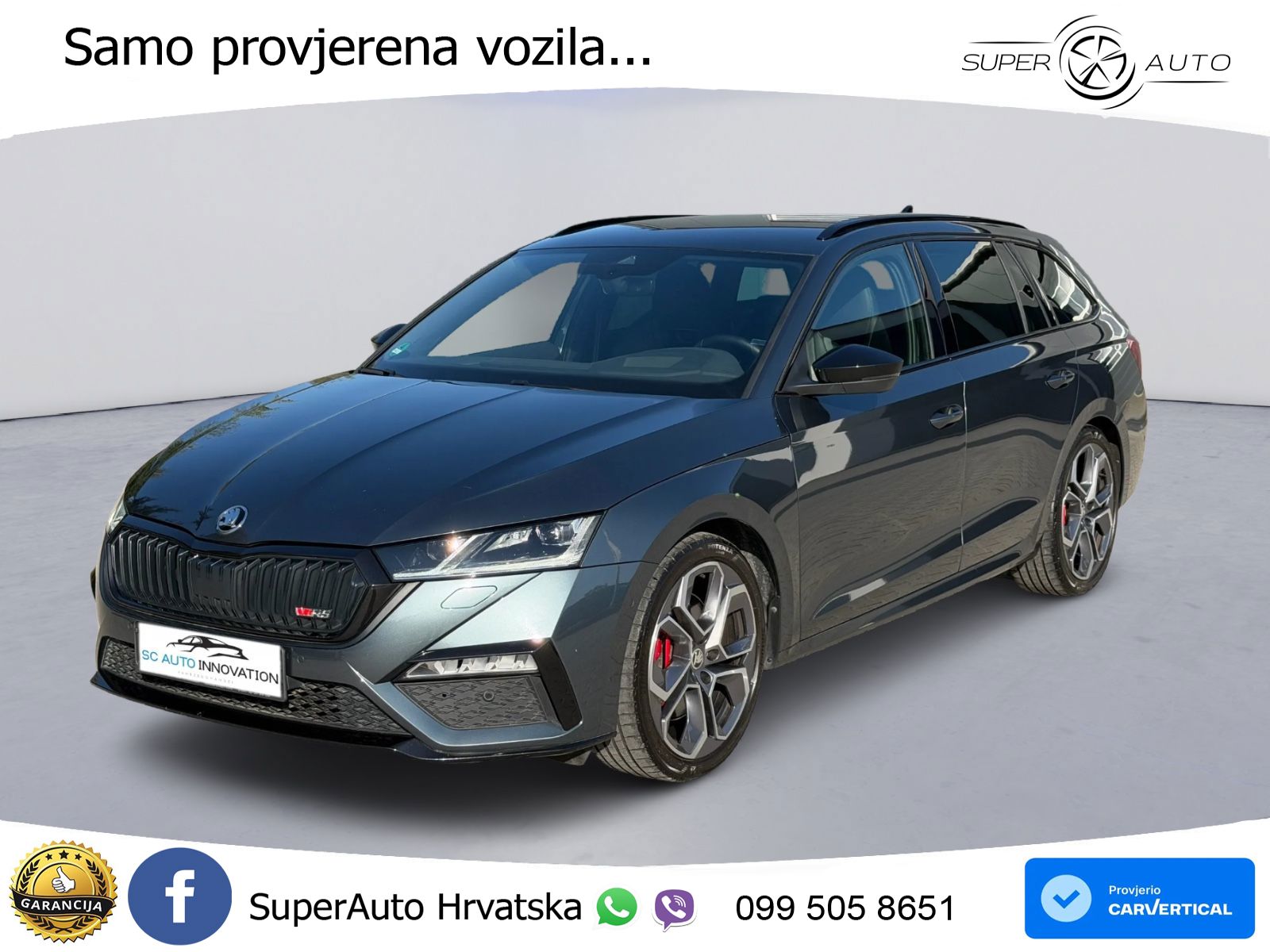 Škoda Octavia Combi RS 2.0 TSI (245 KS) LED+GR SJED+ACC