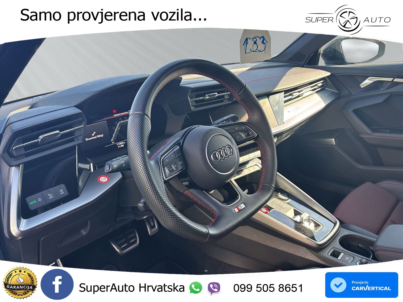 Audi S3 Limuzina 2.0 TFSI (310 KS) quattro S tronic MATRIX+GR SJED+KAM