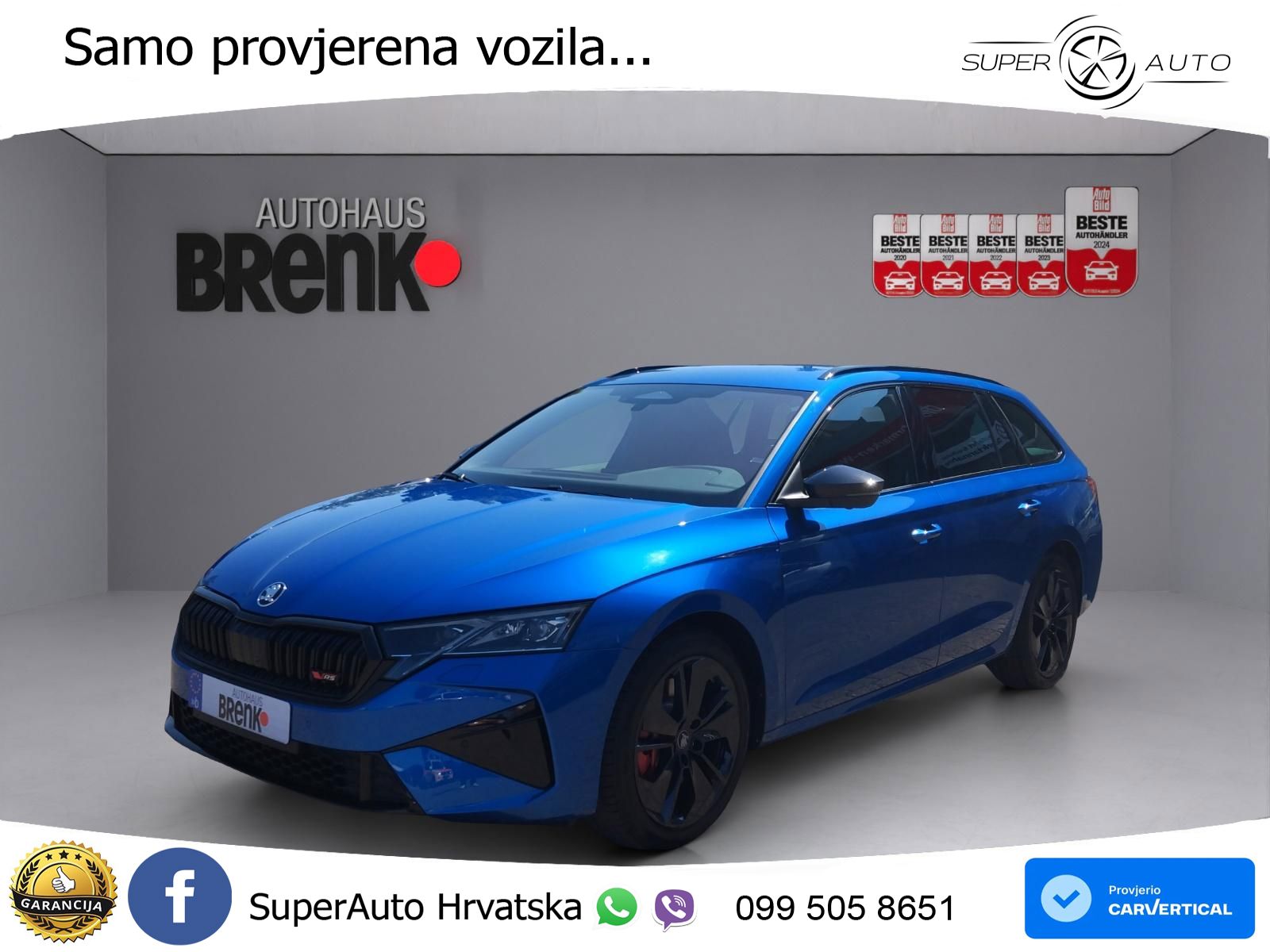 Škoda Octavia Combi RS 2.0 TSI (265 KS) DSG LED+GR SJED+ACC