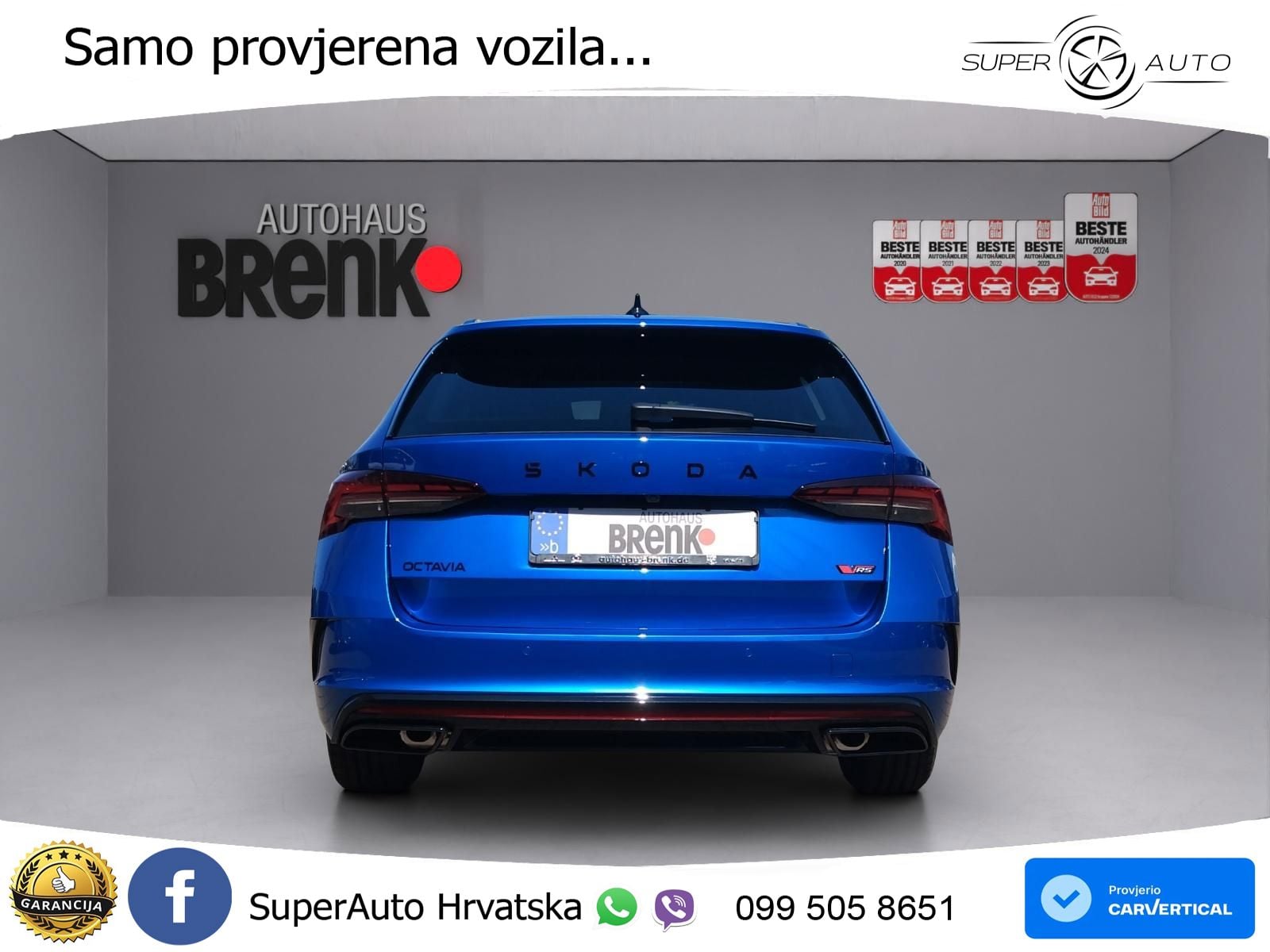 Škoda Octavia Combi RS 2.0 TSI (265 KS) DSG LED+GR SJED+ACC