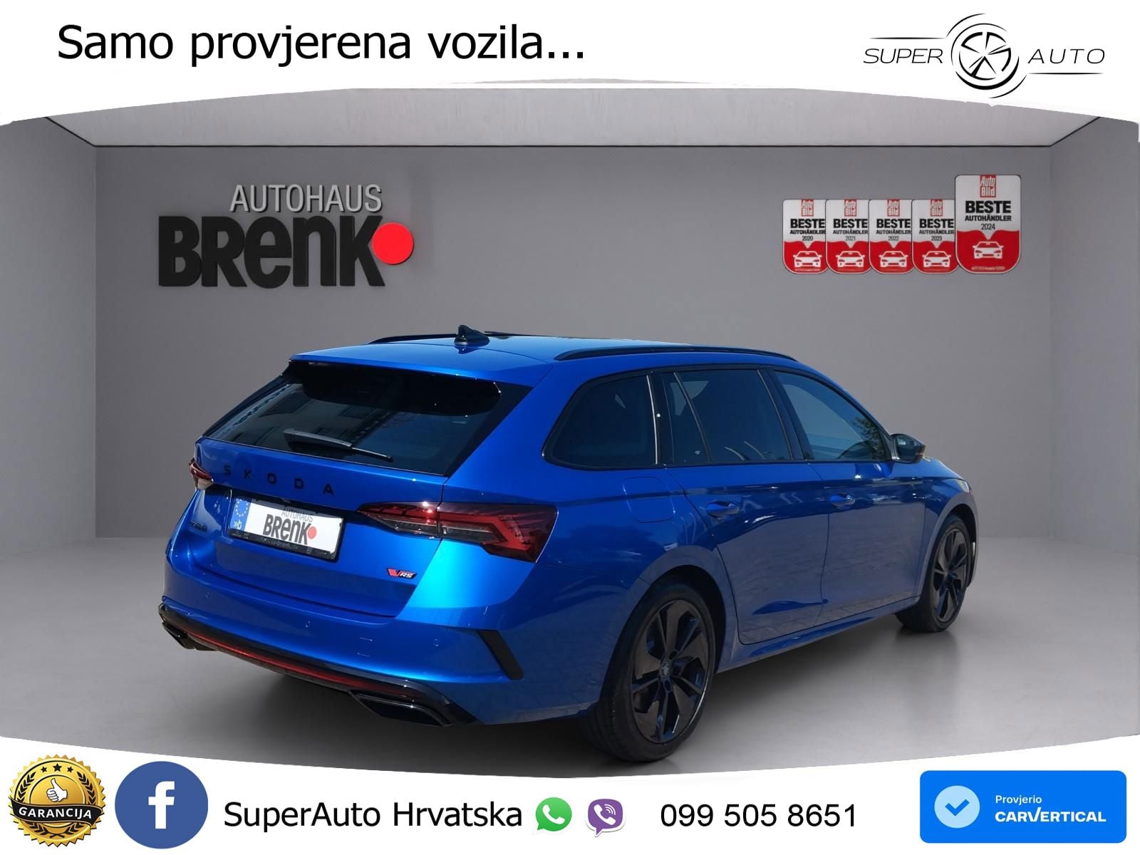 Škoda Octavia Combi RS 2.0 TSI (265 KS) DSG LED+GR SJED+ACC