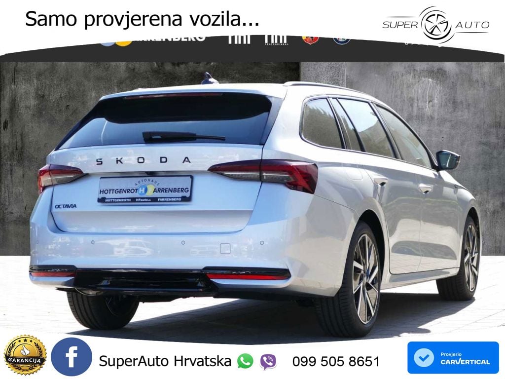 Škoda Octavia Combi 2.0 TDI (150 KS) DSG SportLine MATRIX+GR SJED+KAM