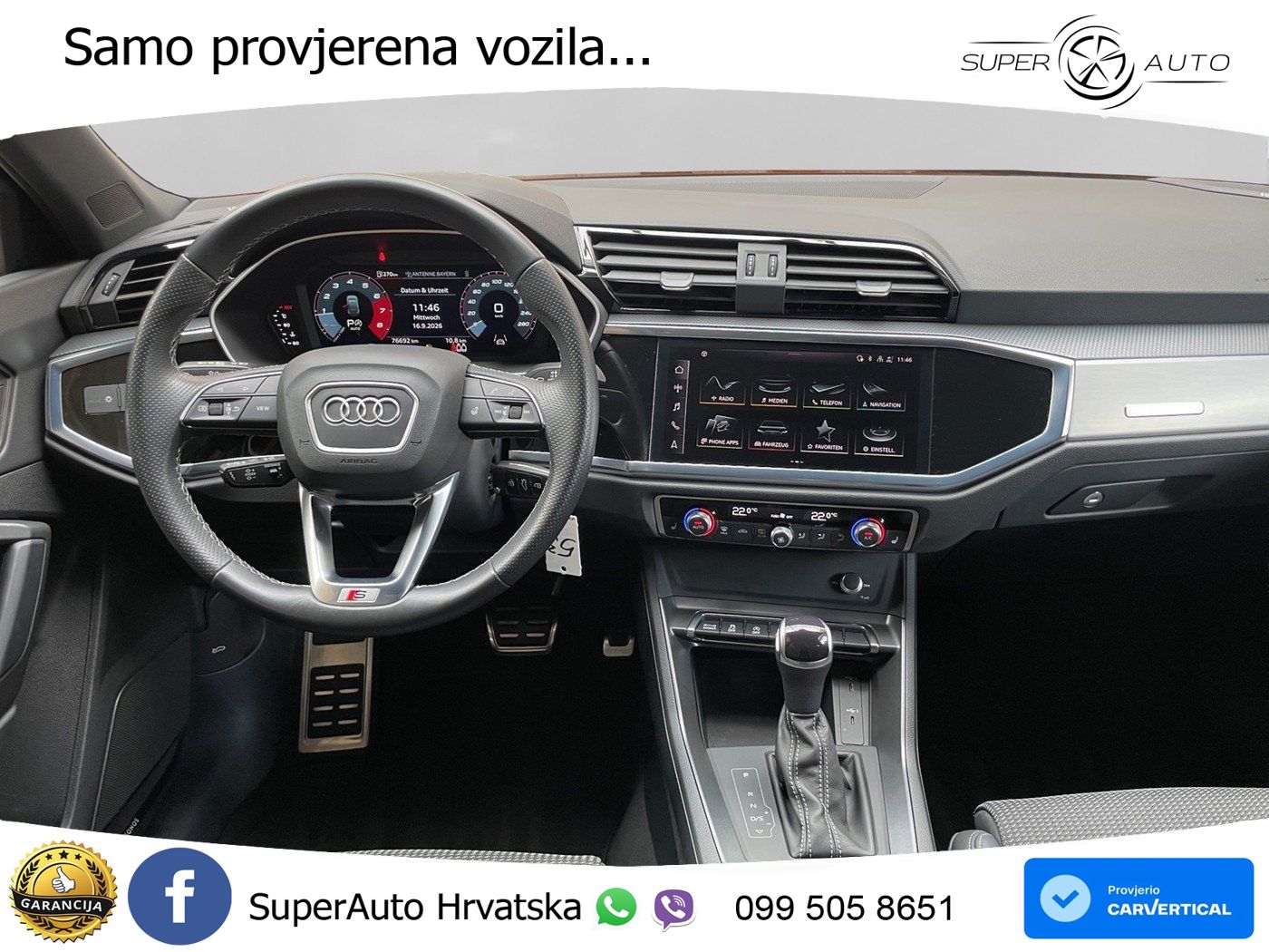 Audi Q3 II Sportback 40 TFSI (190 KS) quattro S tronic S line MATRIX+GR SJED+KAM