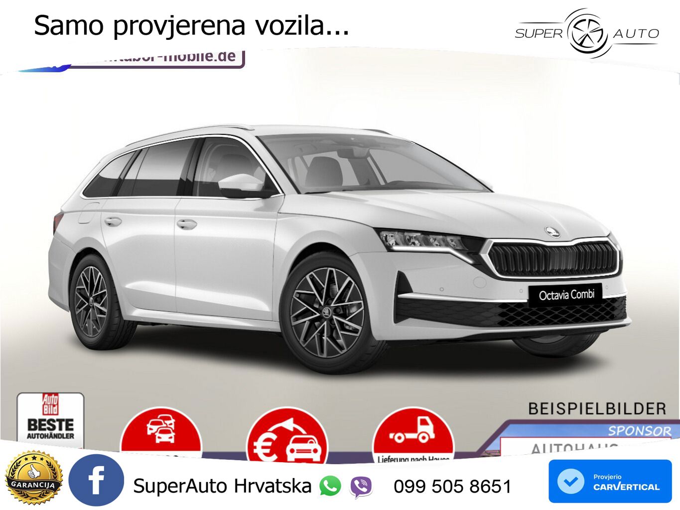 Škoda Octavia Combi 2.0 TDI (150 KS) DSG LED+GR SJED+ACC