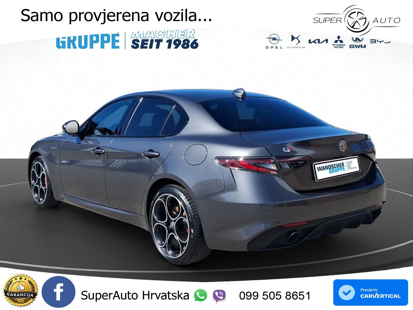 Alfa Romeo Giulia 2.0 Turbo (280 KS) AWD Automatic LED+GR SJED+ACC