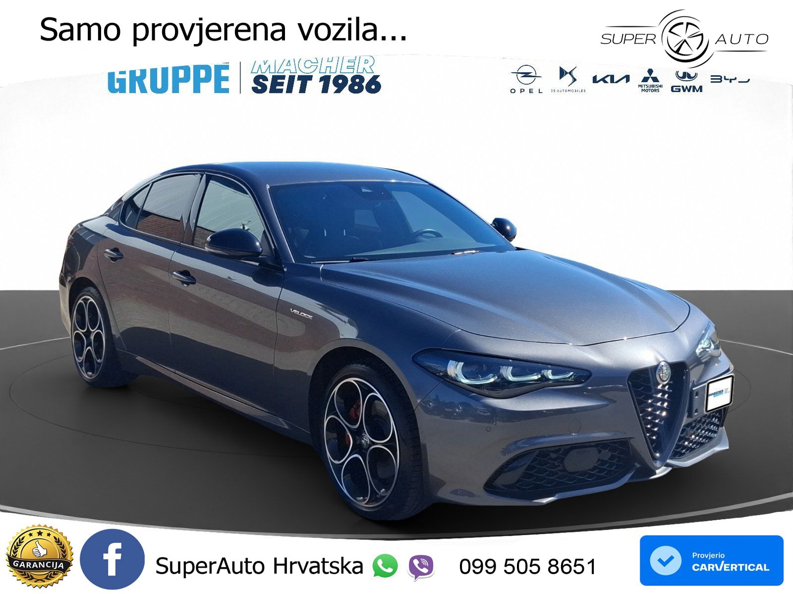 Alfa Romeo Giulia 2.0 Turbo (280 KS) AWD Automatic LED+GR SJED+ACC