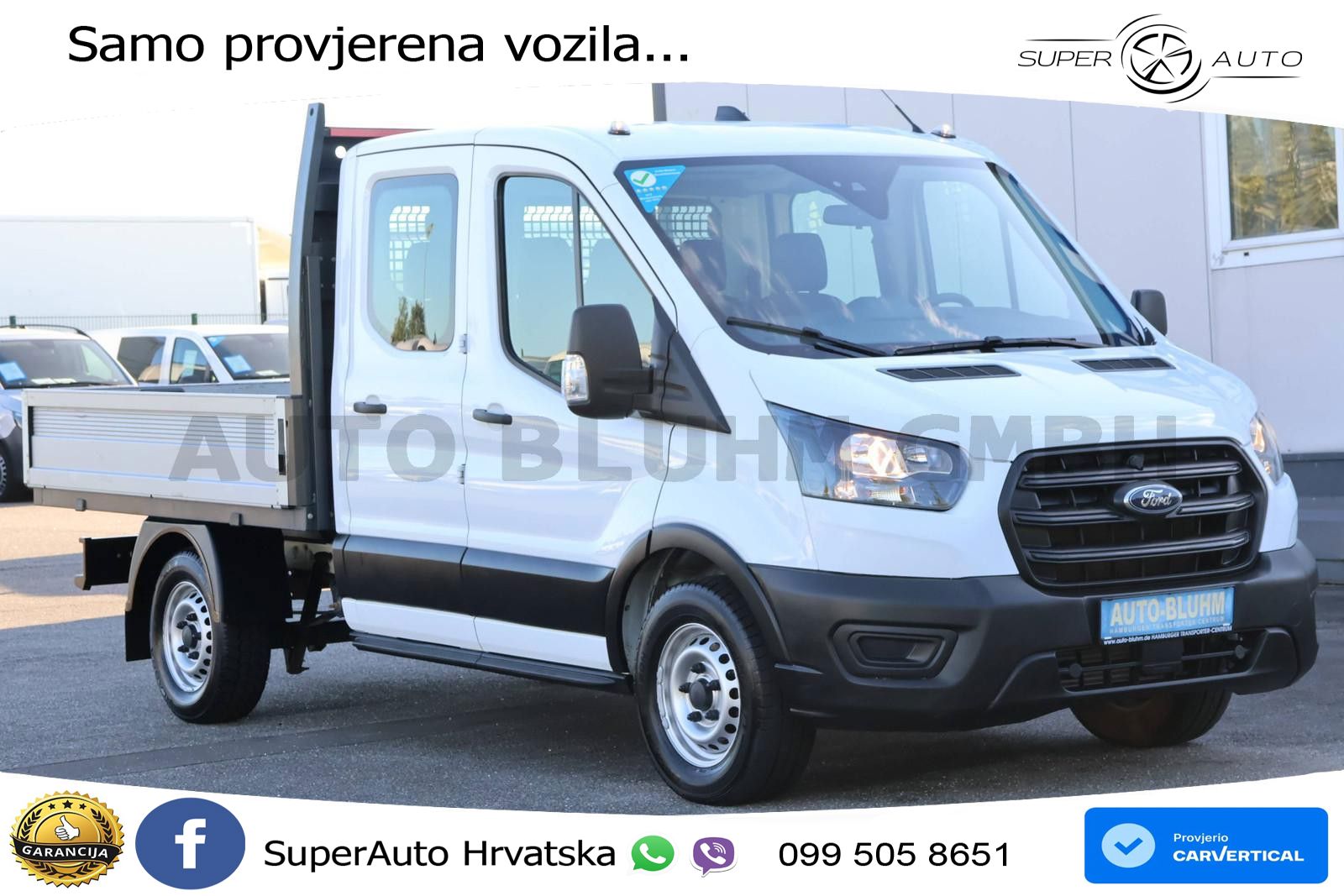 Ford Transit 350-EB Doka L2 + Klima AHK 2,24T 7-Sitze 131 KS