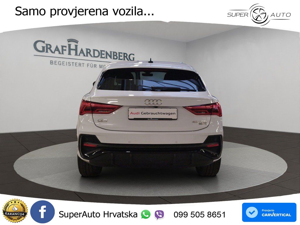 Audi Q3 II Sportback 40 TFSI (190 KS) quattro S tronic S line LED+GR SJED+ACC