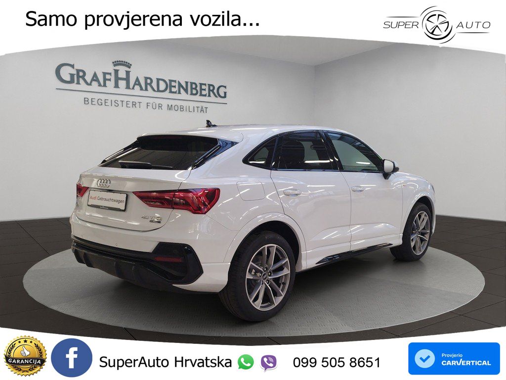 Audi Q3 II Sportback 40 TFSI (190 KS) quattro S tronic S line LED+GR SJED+ACC