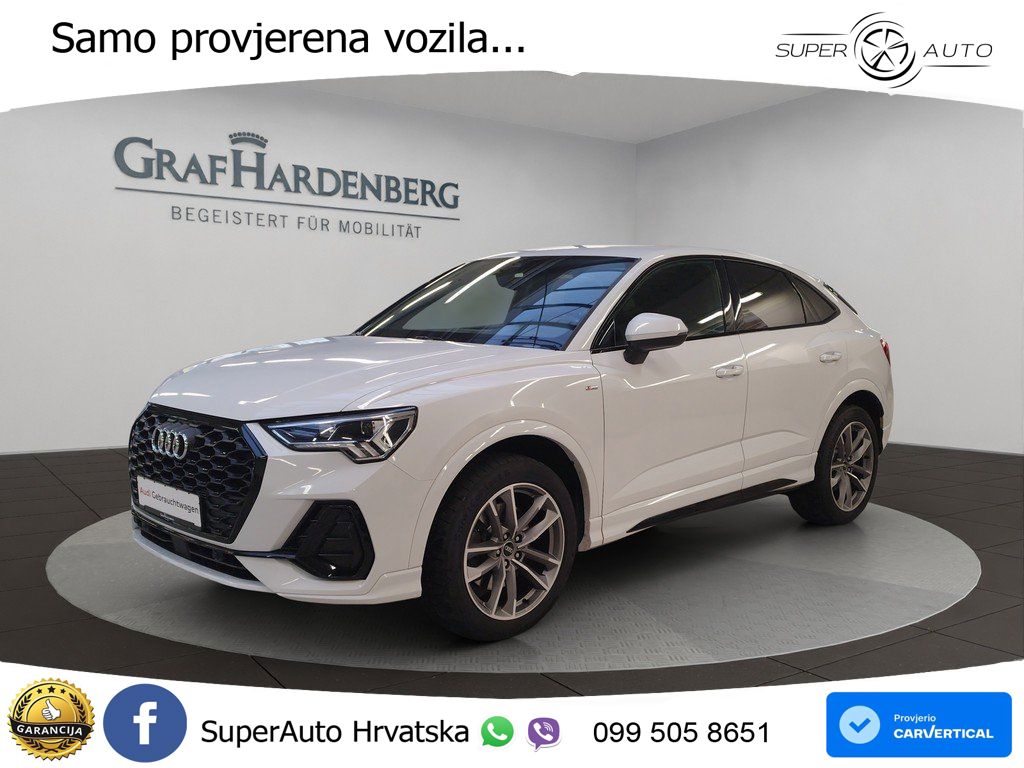 Audi Q3 II Sportback 40 TFSI (190 KS) quattro S tronic S line LED+GR SJED+ACC