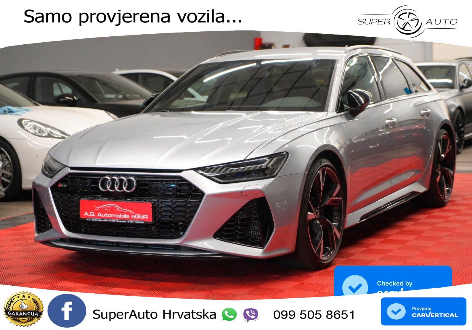 Audi RS6 Avant 4.0 TFSI V8 (600 KS) quattro Tiptronic ZRAČNI+ACC+GR SJED+KAM