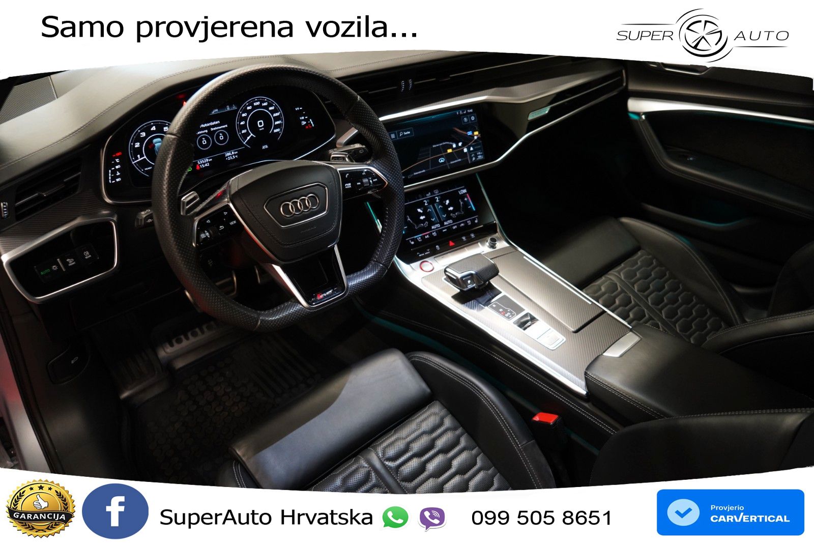 Audi RS6 Avant 4.0 TFSI V8 (600 KS) quattro Tiptronic ZRAČNI+ACC+GR SJED+KAM